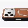 TORRAS QPro Leather etui skóra wegańska iPhone 17 ProMax MagSafe podstawka (ivory black)