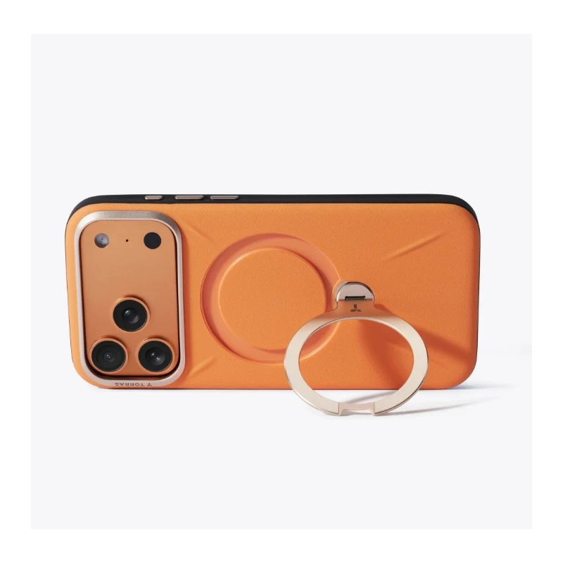 TORRAS QPro Leather - etui do iPhone 17 Pro Max kompatybilne z MagSafe (ivory black)