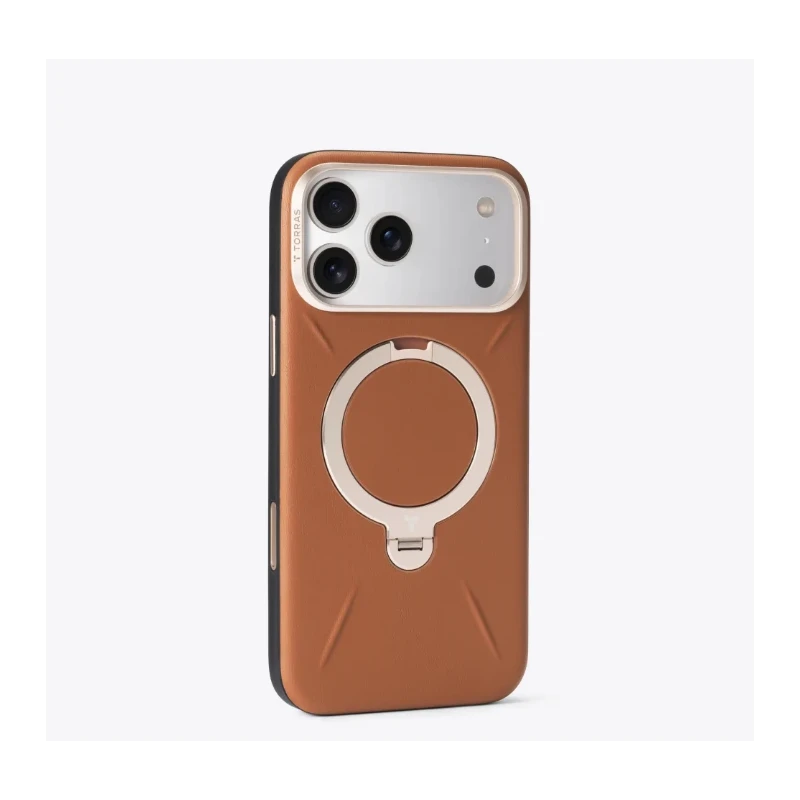 TORRAS QPro Leather - etui do iPhone 17 Pro kompatybilne z MagSafe (amber brown)
