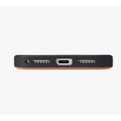 TORRAS QPro Leather etui skóra wegańska iPhone 17 Pro MagSafe podstawka 360 (amber brown)