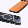 TORRAS QPro Leather etui skóra wegańska iPhone 17 ProMax MagSafe podstawka (tarocco)