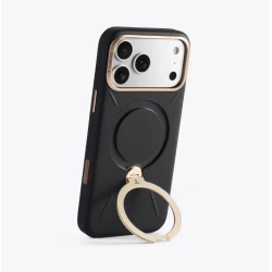 TORRAS QPro Leather etui skóra wegańska iPhone 17 ProMax MagSafe podstawka (tarocco)