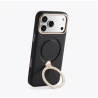 TORRAS QPro Leather etui skóra wegańska iPhone 17 Pro MagSafe podstawka 360 (tarocco)