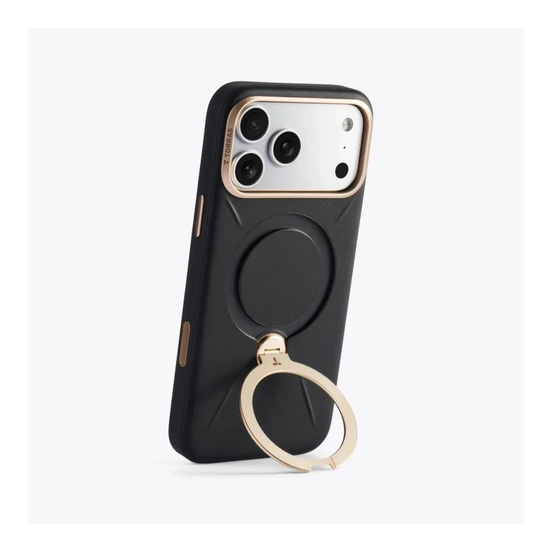 TORRAS QPro Leather - etui do iPhone 17 Pro kompatybilne z MagSafe (ivory black)