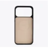 TORRAS QPro Leather etui skóra wegańska iPhone 17 Pro MagSafe podstawka 360 (ivory black)