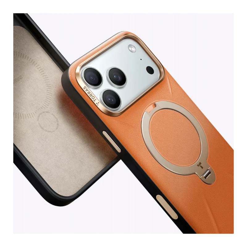 TORRAS QPro Leather - etui do iPhone 17 Pro Max kompatybilne z MagSafe (pearl gray)