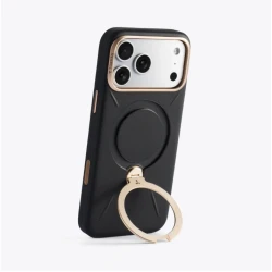 TORRAS QPro Leather etui skóra wegańska iPhone 17 ProMax MagSafe podstawka (pearl gray)