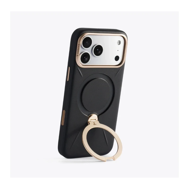 TORRAS QPro Leather - etui do iPhone 17 Pro kompatybilne z MagSafe (pearl gray)