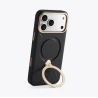 TORRAS QPro Leather etui skóra wegańska iPhone 17 Pro MagSafe podstawka 360 (pearl gray)