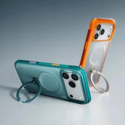 TORRAS Ostand Spin Air odporne etui iPhone 17 Pro MagSafe z podstawką 360° (horizon orange)