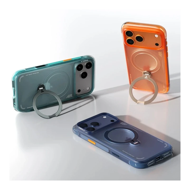 TORRAS Ostand Spin Air - etui do iPhone 17 Pro kompatybilne z MagSafe (horizon orange)