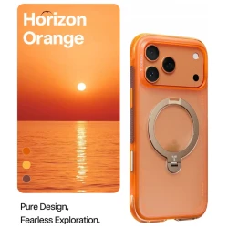 TORRAS Ostand Spin Air odporne etui iPhone 17 Pro MagSafe z podstawką 360° (horizon orange)