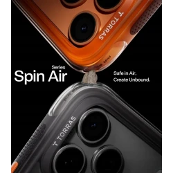 TORRAS Ostand Spin Air odporne etui iPhone 17 Pro Max MagSafe z podstawką (shadow black)