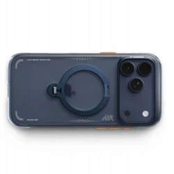 TORRAS Ostand Spin Air odporne etui iPhone 17 Pro Max MagSafe z podstawką (midnight blue)