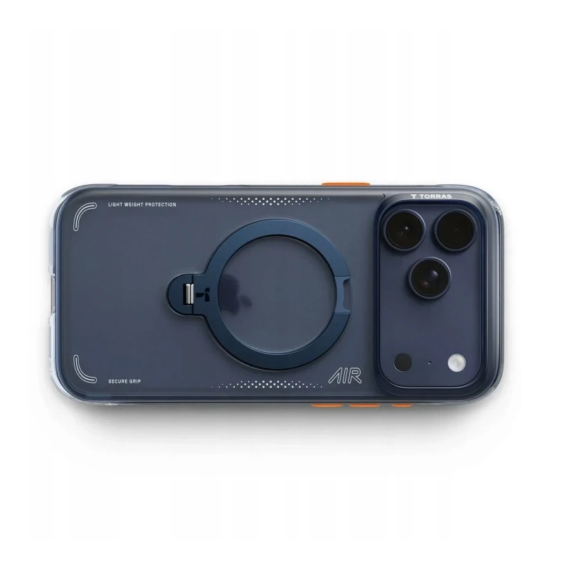 TORRAS Ostand Spin Air - etui do iPhone 17 Pro Max kompatybilne z MagSafe (midnight blue)