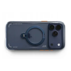 TORRAS Ostand Spin Air odporne etui iPhone 17 Pro MagSafe z podstawką 360° (midnight blue)