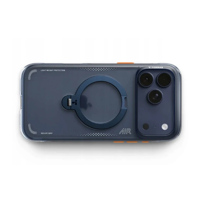 TORRAS Ostand Spin Air - etui do iPhone 17 Pro kompatybilne z MagSafe (midnight blue)