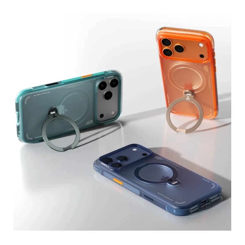 TORRAS Ostand Spin Air - etui do iPhone 17 Pro Max kompatybilne z MagSafe (horizon orange)