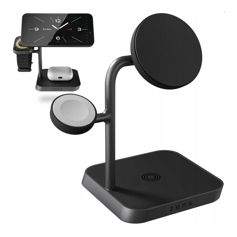 ZENS Office Charger Pro 3 ładowarka bezprzewodowa 3w1 Qi2 25W MagSafe