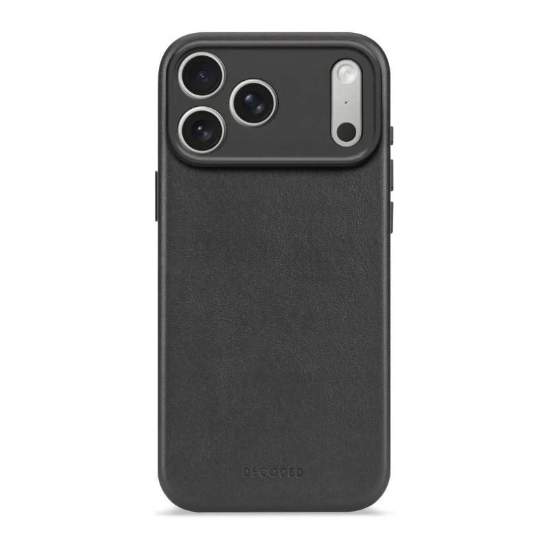 Decoded case etui skórzane plecki mocna obudowa iPhone 17 Pro MagSafe (black)