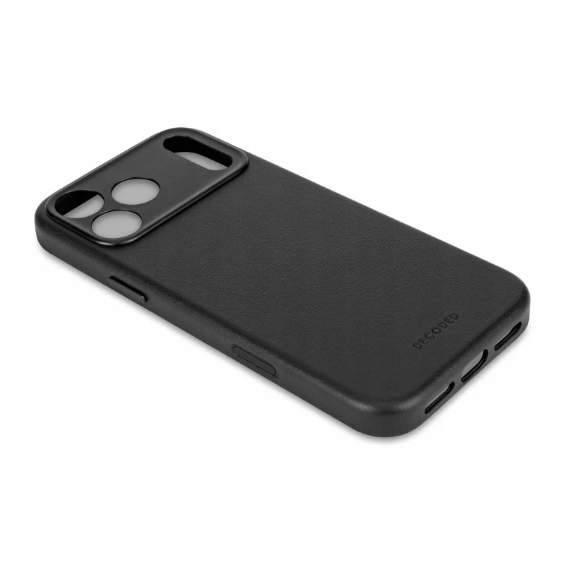 Decoded case etui skórzane plecki mocna obudowa iPhone 17 Pro MagSafe (black)