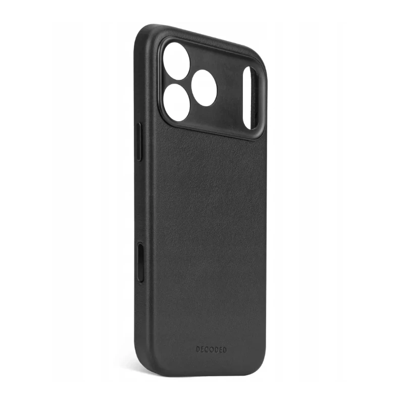 Decoded case etui skórzane plecki mocna obudowa iPhone 17 Pro MagSafe (black)