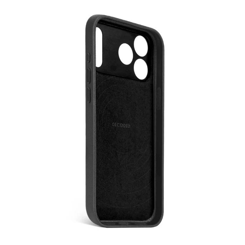 Decoded case etui skórzane plecki mocna obudowa iPhone 17 Pro MagSafe (black)