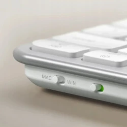 SATECHI Klawiatura Bezprzewodowa Slim EX1 Bluetooth 2.4 GHz USB-C Win Mac (silver)