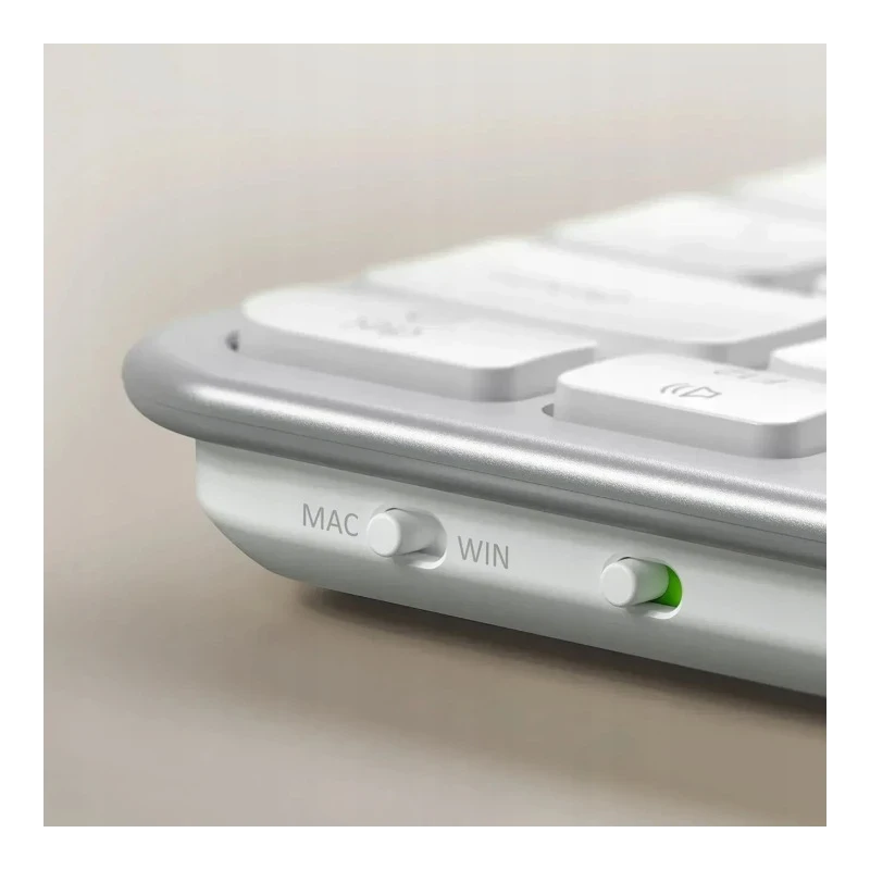 Satechi Slim EX1 - klawiatura Bluetooth do trzech urządzeń z przełącznikiem trybu Mac/Windows (silver)