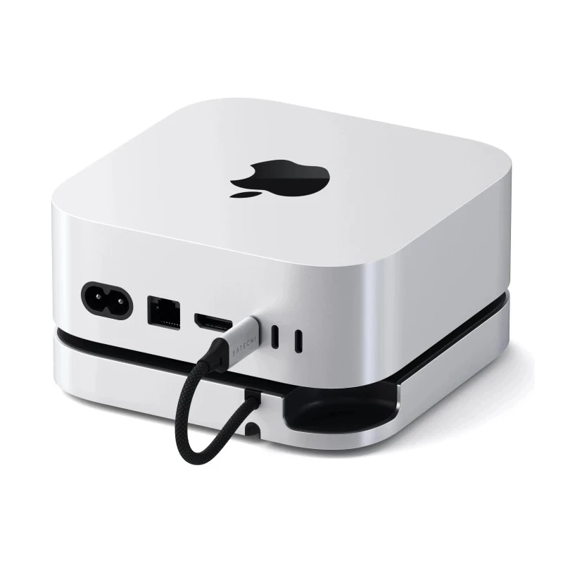 Satechi Mac Mini M4 Stand & Hub SSD - aluminiowa podstawka do Mac Mini z Hub USB-C (host USB-C 3.2 gen. 2, 2x USB-A 3.2 10Gpbs,U