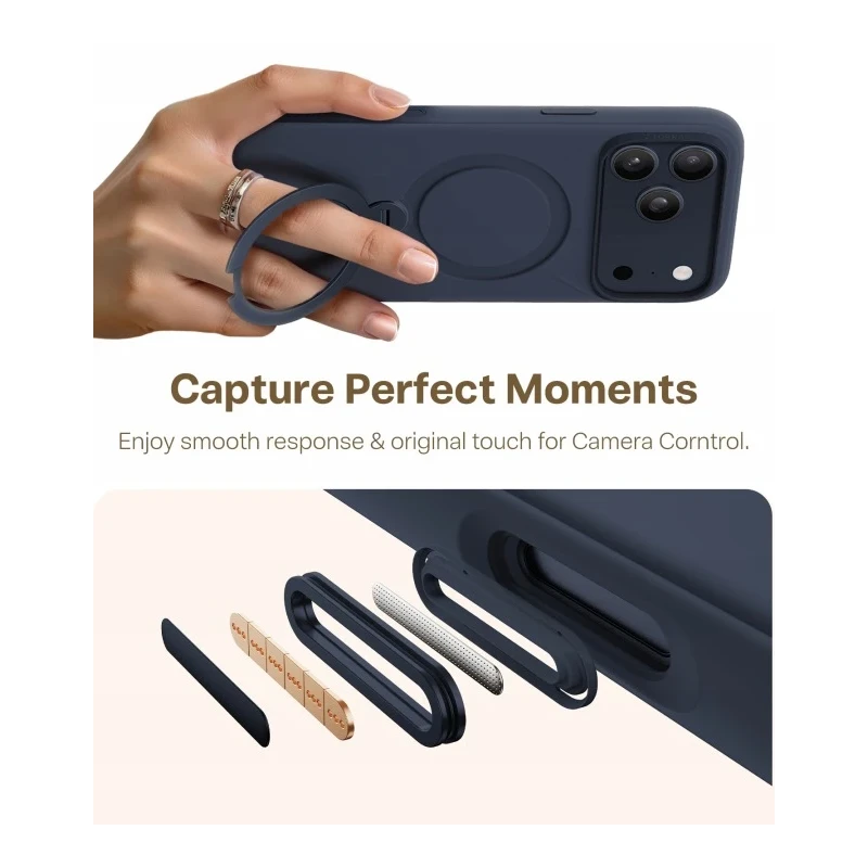TORRAS QPro Silicone etui case plecki iPhone 17ProMax MagSafe (midnight blue)