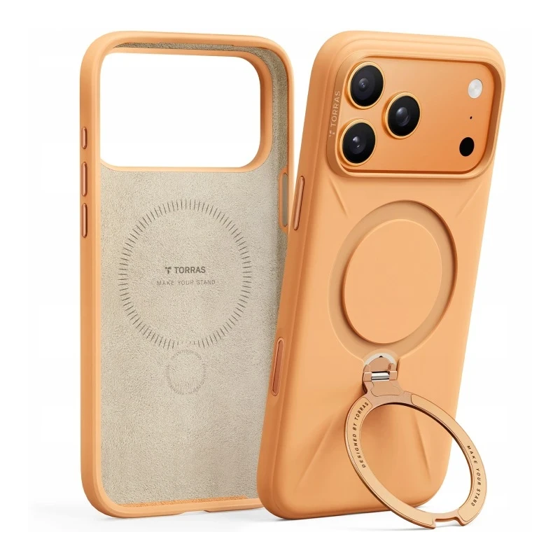 TORRAS QPro Silicone etui case plecki iPhone 17 Pro MagSafe (energy orange)