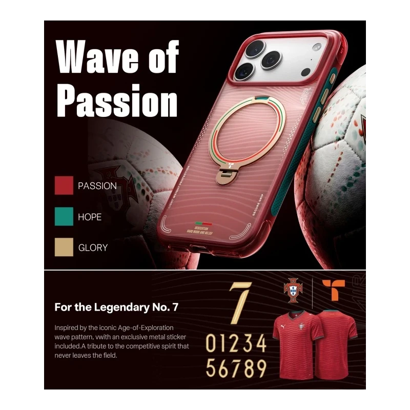 TORRAS World Cup Q3 Air etui case plecki iPhone 17 Pro MagSafe (portugal red)