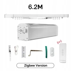 MOES Karnisz elektryczy z silnikiem Zigbee szyna 6,2m, pilot i adapter TUYA