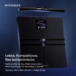 Withings BodyFit waga ze strefową analizą masy ciała metabolizmu oraz serca (black)