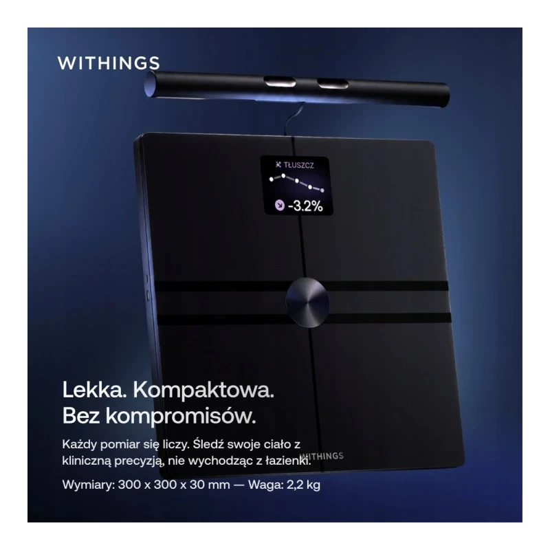Withings BodyFit waga ze strefową analizą masy ciała metabolizmu oraz serca (black)