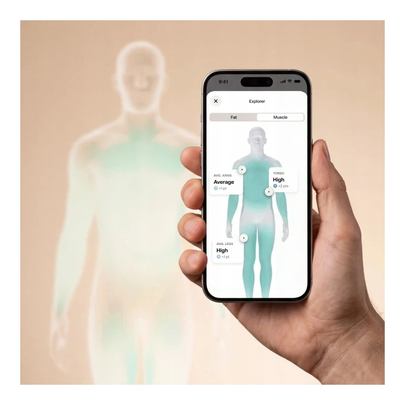 Withings BodyFit waga ze strefową analizą masy ciała metabolizmu oraz serca (black)