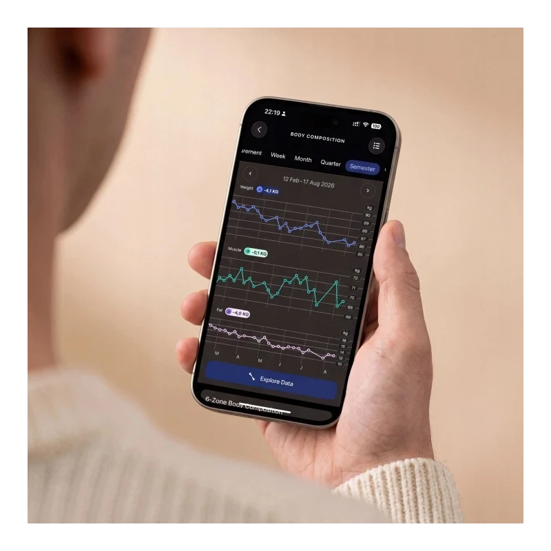 Withings BodyFit waga ze strefową analizą masy ciała metabolizmu oraz serca (black)