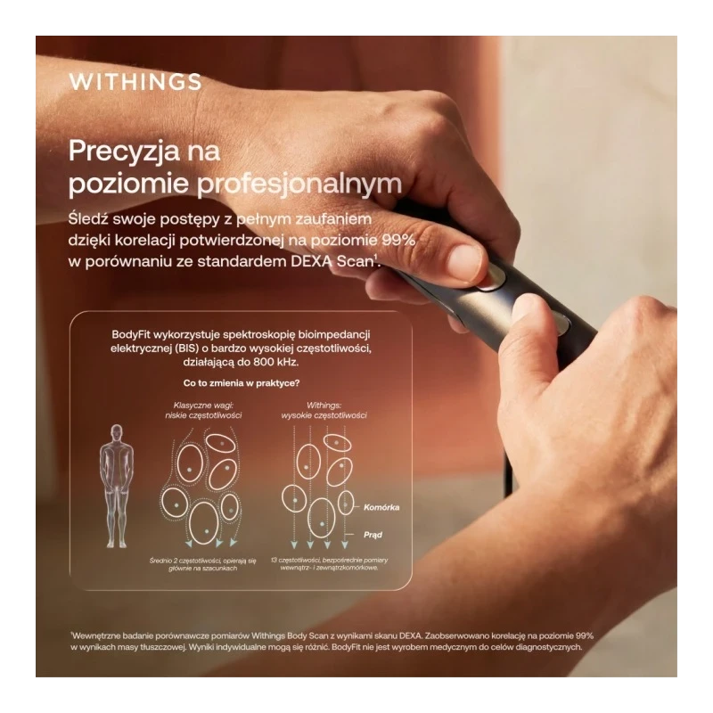 Withings BodyFit waga ze strefową analizą masy ciała metabolizmu oraz serca (black)
