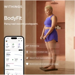 Withings BodyFit waga ze strefową analizą masy ciała metabolizmu oraz serca (black)