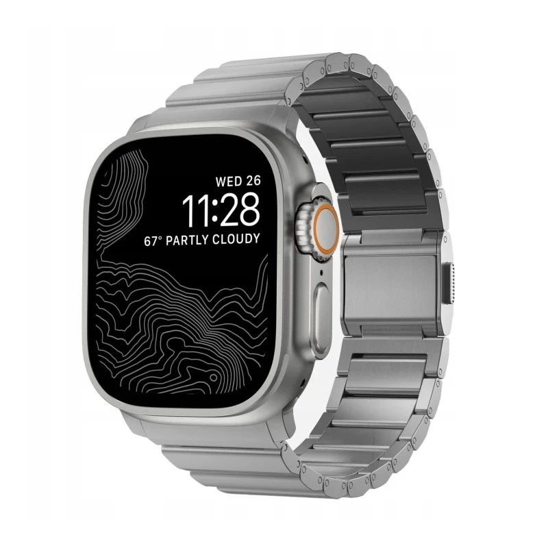 NOMAD Titanium Ban tytanowa bransoleta do Apple Watch 46mm/49mm V3 natural (natural hardware)
