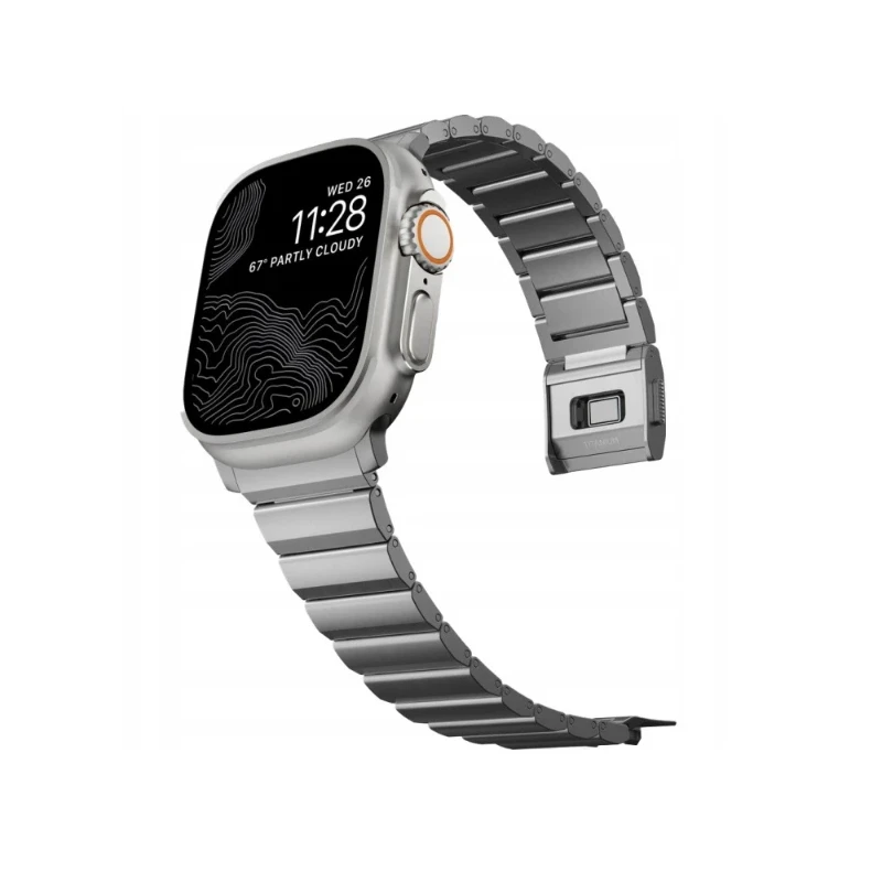 NOMAD Titanium Ban tytanowa bransoleta do Apple Watch 46mm/49mm V3 natural (natural hardware)