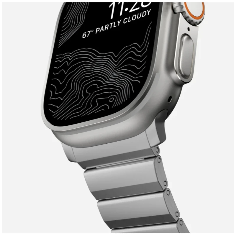 NOMAD Titanium Ban tytanowa bransoleta do Apple Watch 46mm/49mm V3 natural (natural hardware)
