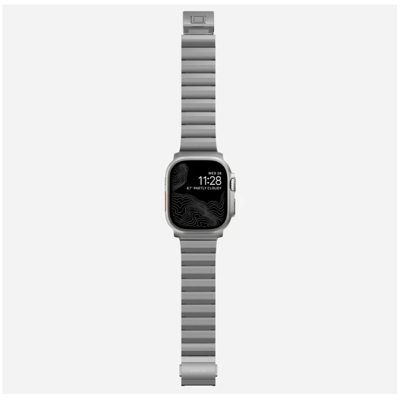 NOMAD Titanium Ban tytanowa bransoleta do Apple Watch 46mm/49mm V3 natural (natural hardware)