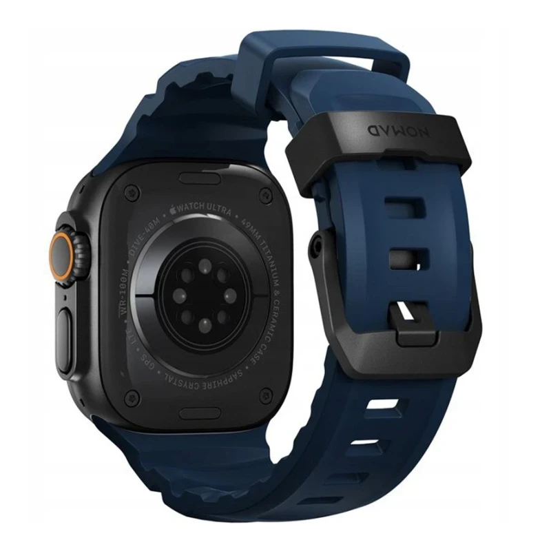NOMAD Rocky Point Band - pasek do Apple Watch 46mm/49mm z KFM oraz tytanu (atlantic, black hardware)