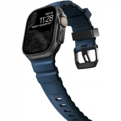 NOMAD Rocky Point Band - pasek do Apple Watch 46mm/49mm z FKM oraz tytanu (atlantic, black hardware)