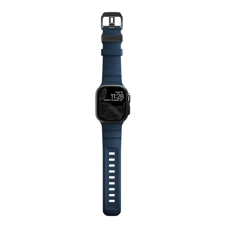 NOMAD Rocky Point Band - pasek do Apple Watch 46mm/49mm z KFM oraz tytanu (atlantic, black hardware)