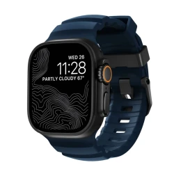 NOMAD Rocky Point Band - pasek do Apple Watch 46mm/49mm z FKM oraz tytanu (atlantic, black hardware)
