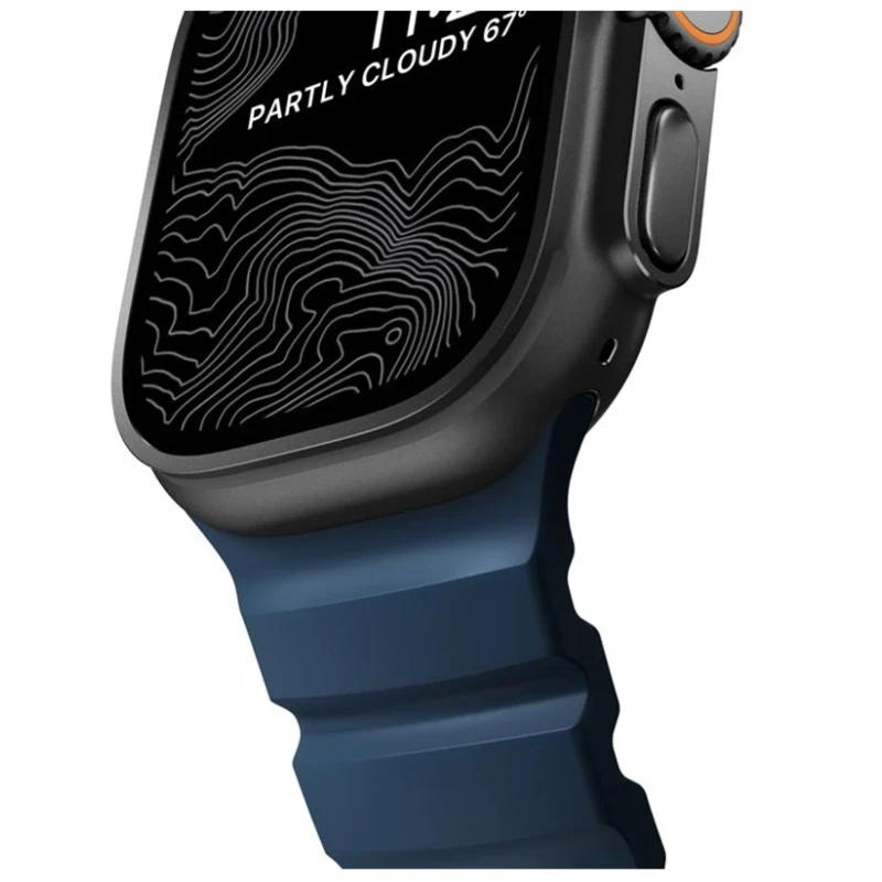 NOMAD Rocky Point Band - pasek do Apple Watch 46mm/49mm z KFM oraz tytanu (atlantic, black hardware)