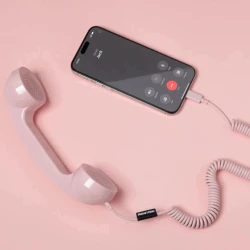 Native Union Retro słuchawka telefoniczna odbiera kończy połączenia USB-C (bubble gum)